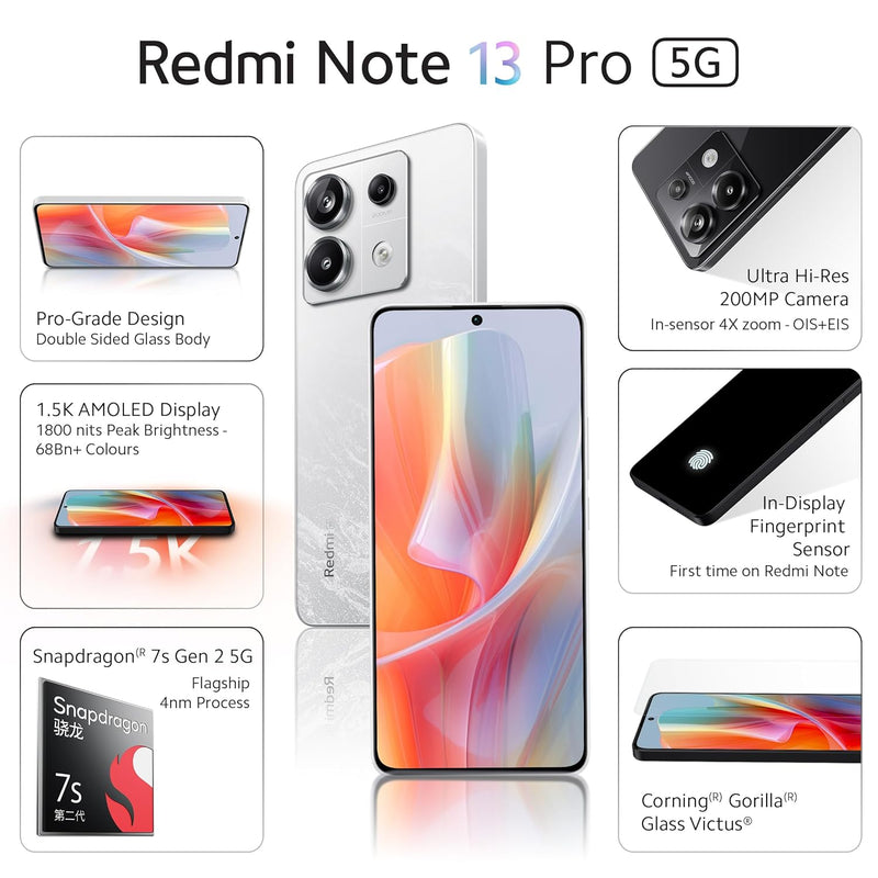 REDMI Note 13 Pro 5G (Arctic White, 256 GB)  (12 GB RAM)