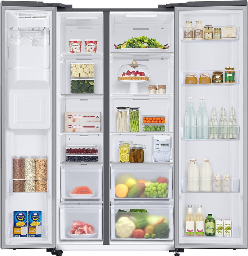 Samsung 633L Convertible 5 In 1 Digital Inverter Side by Side 2 Star Refrigerator, (RS78CG8543SLHL, EZ Clean Steel)