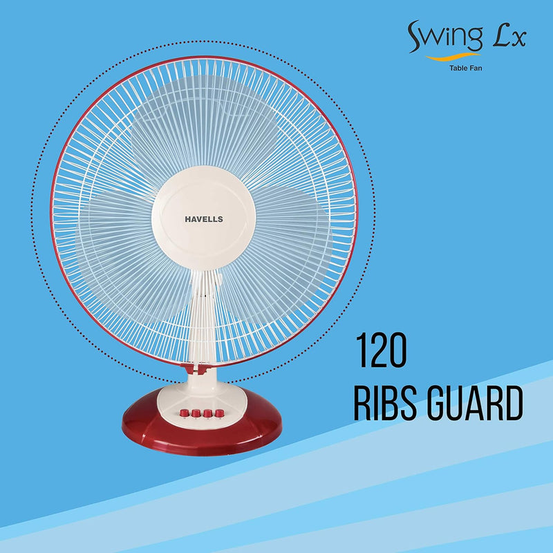 Havells Swing Lx 400mm Table Fan (Cherry)