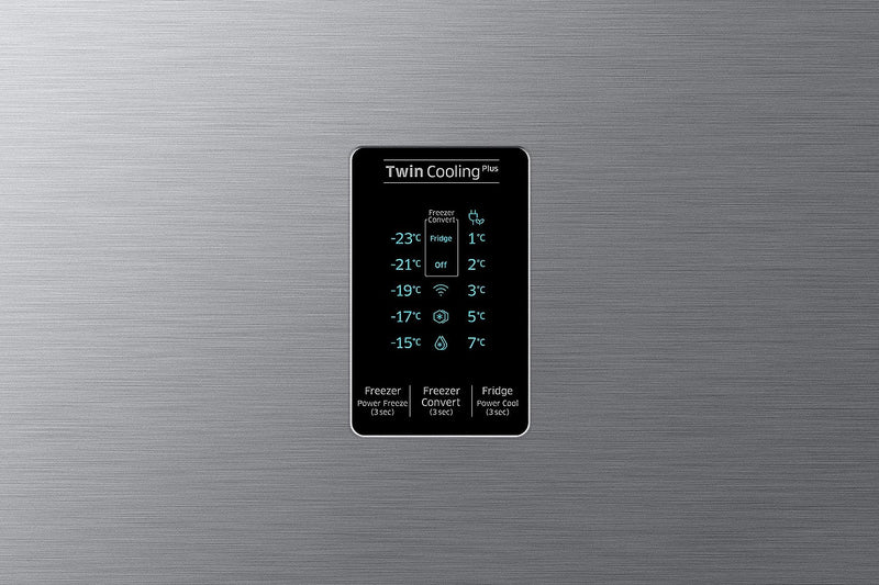Samsung 301L 2 Star Inverter Frost-Free Convertible 5 In 1 Double Door Refrigerator (RT34C4522S8/HL,Elegant Inox 2023 Model)