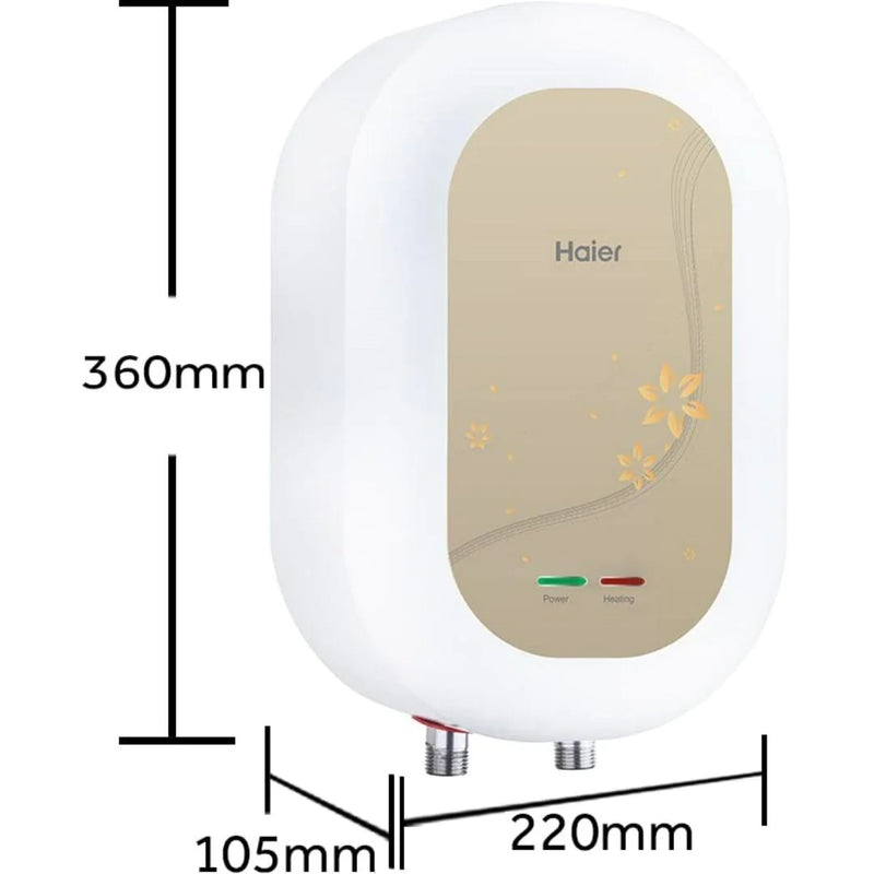 Haier 3 L Instant Water Geyser (ES3V-C1(I), Ivory)