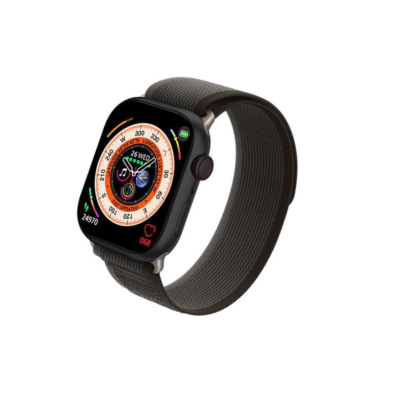 HAPI POLA Edge Bluetooth Calling Smart Watch, SMS Alert, 2.10IN HD Display, 100+ Watch Faces, Music Control, IP67 Waterproof, Voice Assistant, Heart Rate Monitor, Blood Pressure