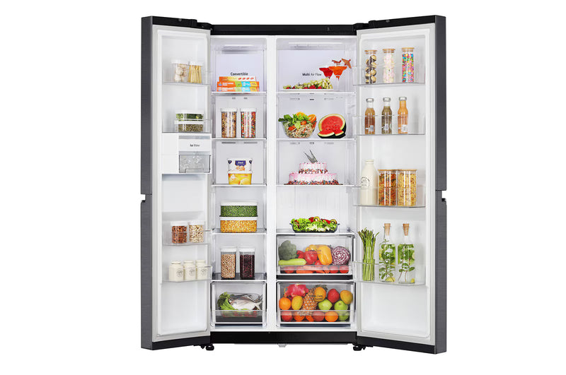 LG 650L, Convertible Side-by-Side Refrigerator with Smart Inverter Compressor, Multi Air Flow, Multi Digital Sensors, Express Freezing