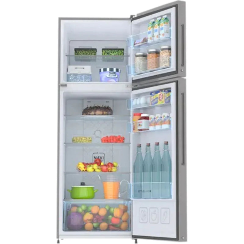 Haier 240.0 L HRF-2902EMS-P 2 Star Turbo Icing Convertible With Inverter Frost Free Double Door Refrigerator (2023 Model, Moon Silver)