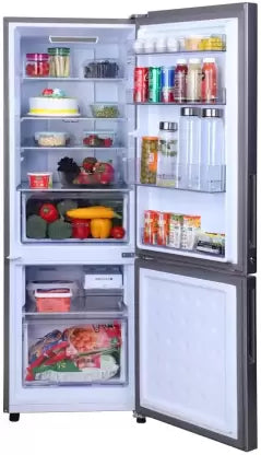 Haier 237 L Frost Free Double Door 2 Star Refrigerator  (Silver, HRB-2872BMS-P)