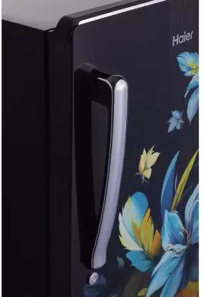 Haier 190 L Direct Cool Single Door 3 Star Refrigerator with Base Drawer  (Black Calla, HRD-2103PKO-P)
