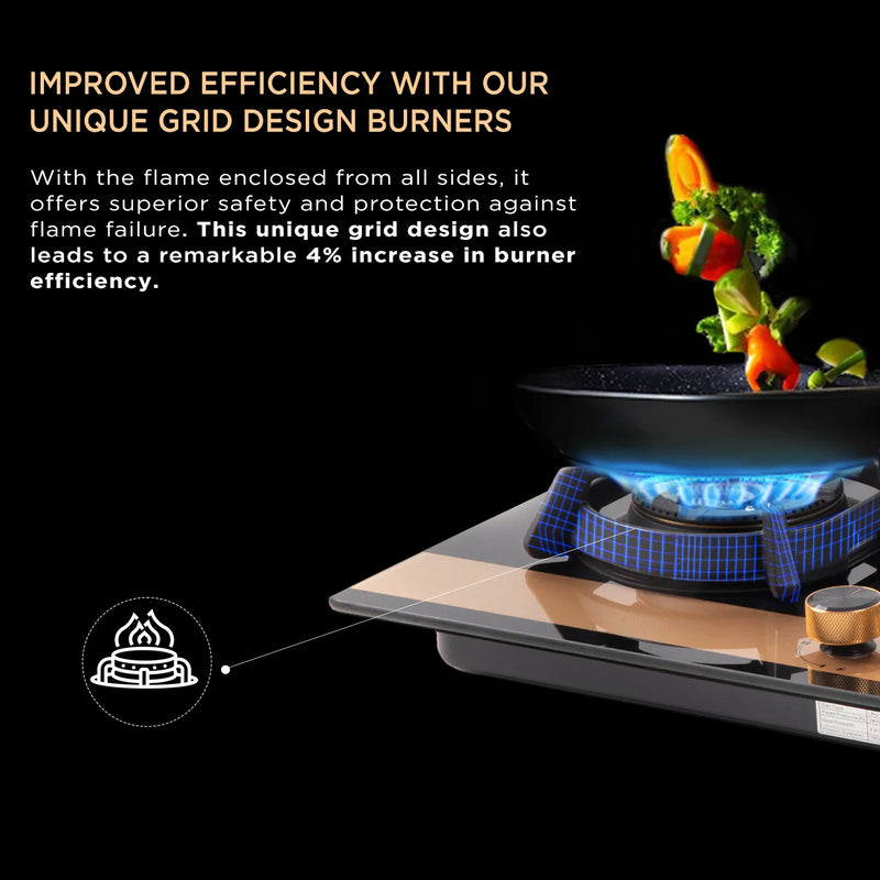 Faber Utopia Pro HT 783 BR CI Toughened Glass Top 3 Burner Automatic Electric Hob (Flame Failure Device, Black)
