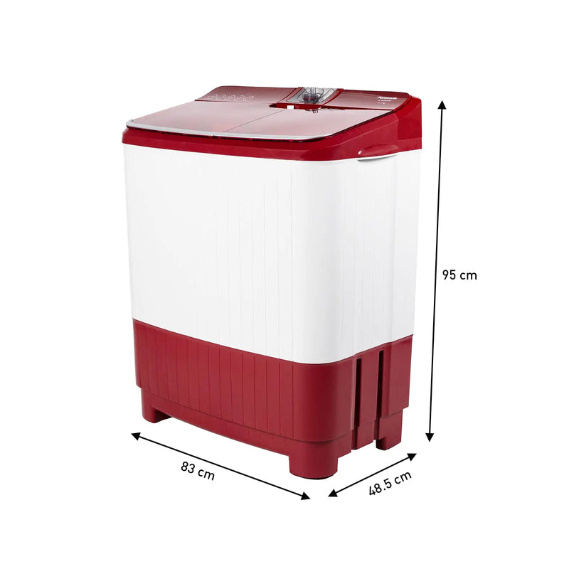 Panasonic 7 kg 5 Star Semi-Automatic Top Loading Washing Machine with Powerful Motor (NA-W70B5RRB, Red, Active Foam System)