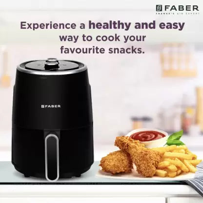 FABER FAF 2.0BK 1300W Power Cord Storage, Detachable Non-Stick Frying Basket, 93% Lesser Oil, Air Fryer  (2.5 L)