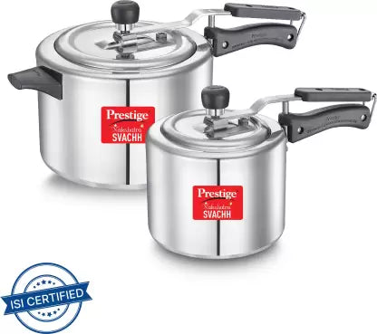 Prestige Svachh Nakshatra Plus 5 L, 3 L Induction Bottom Pressure Cooker  (Aluminium)