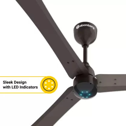 Atomberg Renesa+ Ceiling Fan 5 Star 1400 mm BLDC Motor with Remote 3 Blade Ceiling Fan  (Earth Brown, Pack of 1)