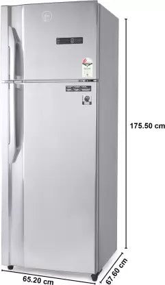 Godrej 350 L Frost Free Double Door 2 Star Convertible Refrigerator  (Steel Rush, RT EONVIBE 366B 25 HCIT ST RH)
