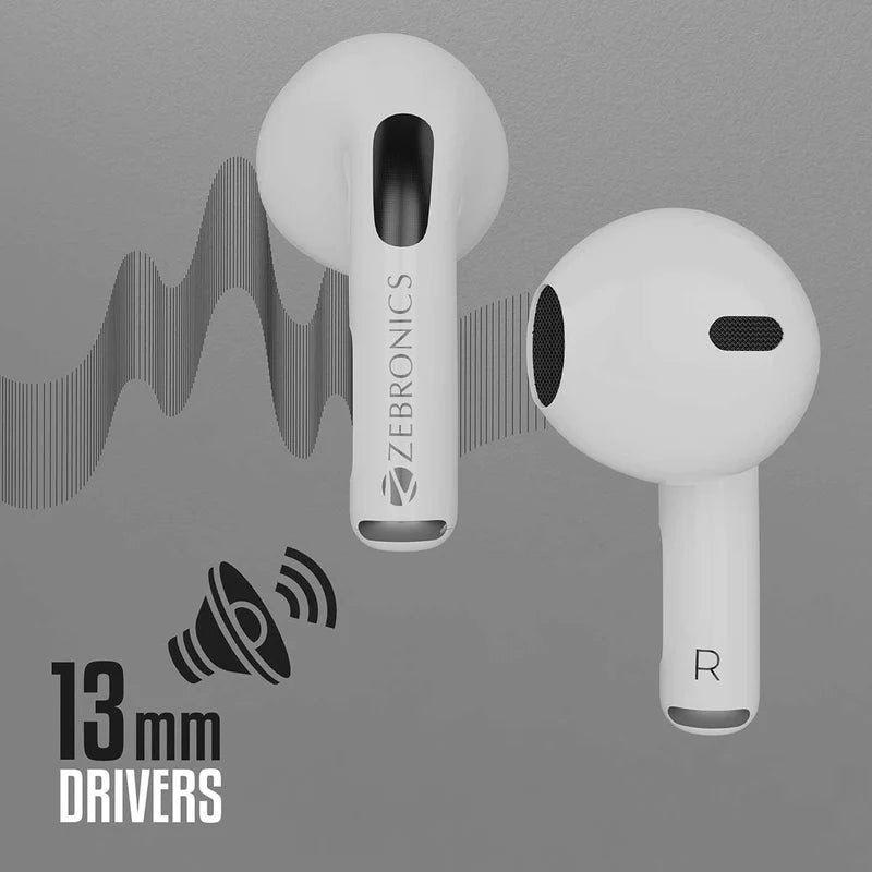 ZEBRONICS ZEB-SOUND BOMB 3 TWS earbuds with Bluetooth v5.2, up to 12H backup Bluetooth Headset  (Black, True Wireless)