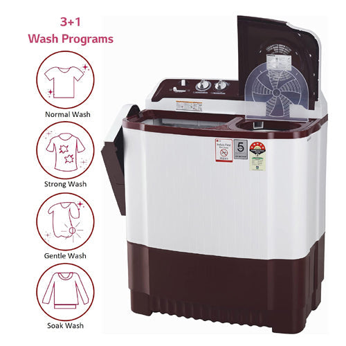 LG 8 Kg 5 Star Semi-Automatic Top Loading Washing Machine - P8030SRAZ