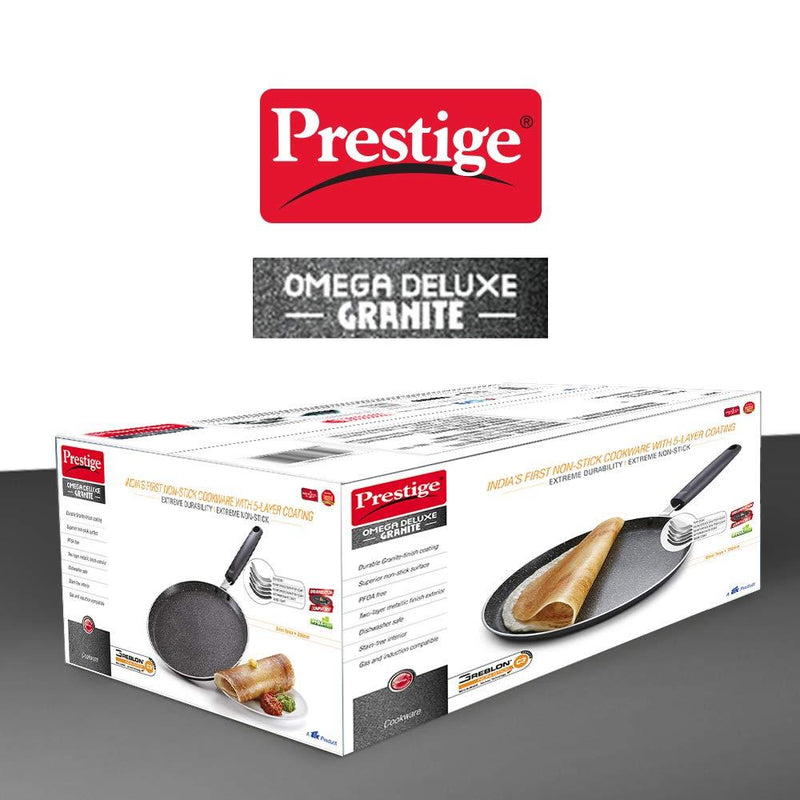 Prestige Omega Deluxe Granite Omni Tawa, Black,250mm ( 36301 , Black )