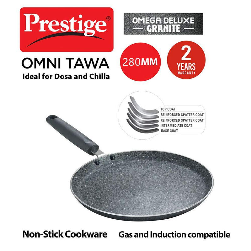 Prestige Omega Deluxe Granite Omni Tawa 280 mm ( 36302 , Black )