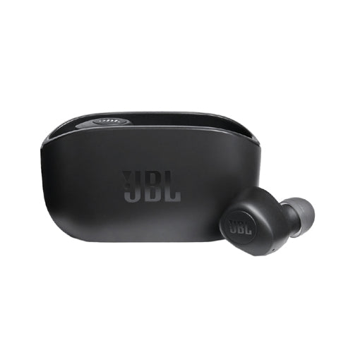 JBL Wave 100TWS Bluetooth Ear buds with Deep Bass Sound, Dual connect (Black)