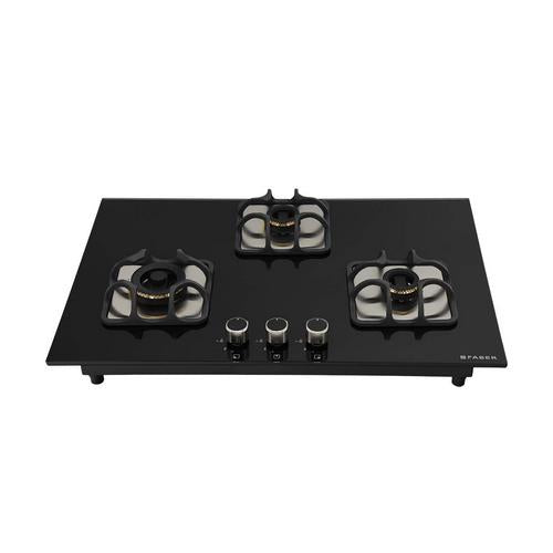 Faber Hob top IMPERIA 783 BRB CI BK Glass Automatic Hob  (3 Burners) - James & Co