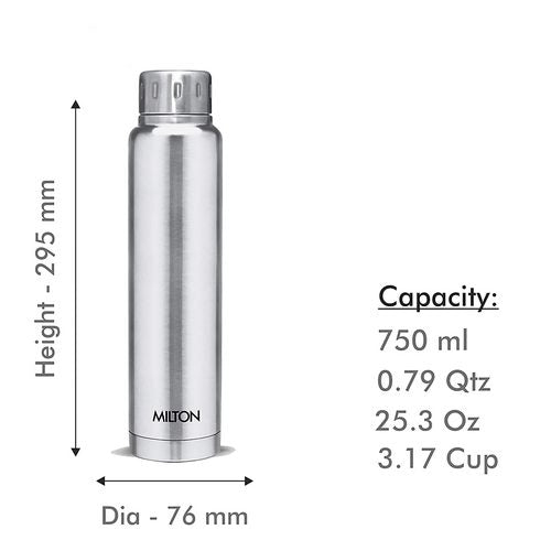 Milton Thermosteel Elfin 750 ml Bottle, Steelplain