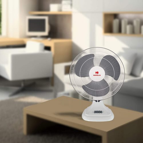 Havells Accelero 400 MM Hs Table Fan (White, Grey)