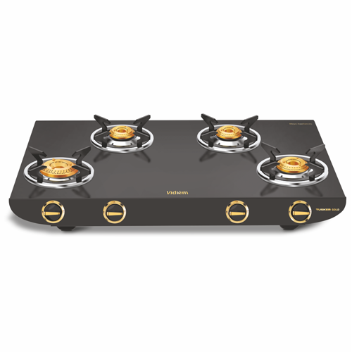 Vidiem Tusker Gold 4 Burner Gas Stove - VDMGS-TUSKERGLD4B