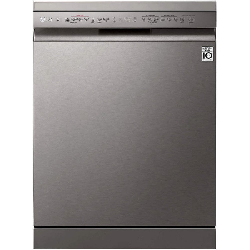 LG 14 Place Settings Wi - Fi Dishwasher ( DFB424FP , Silver, Silent Operation, Tough Stain Removal, Adjustable racks )