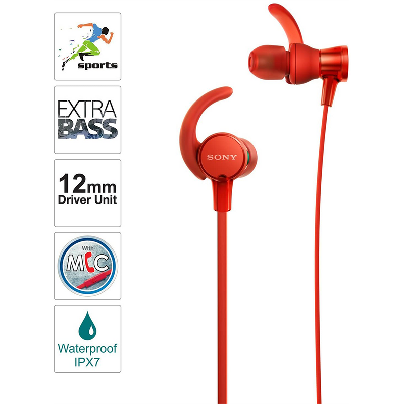 Sony MDR-XB510AS Wired Sports in-Ear Splashproof Headphones