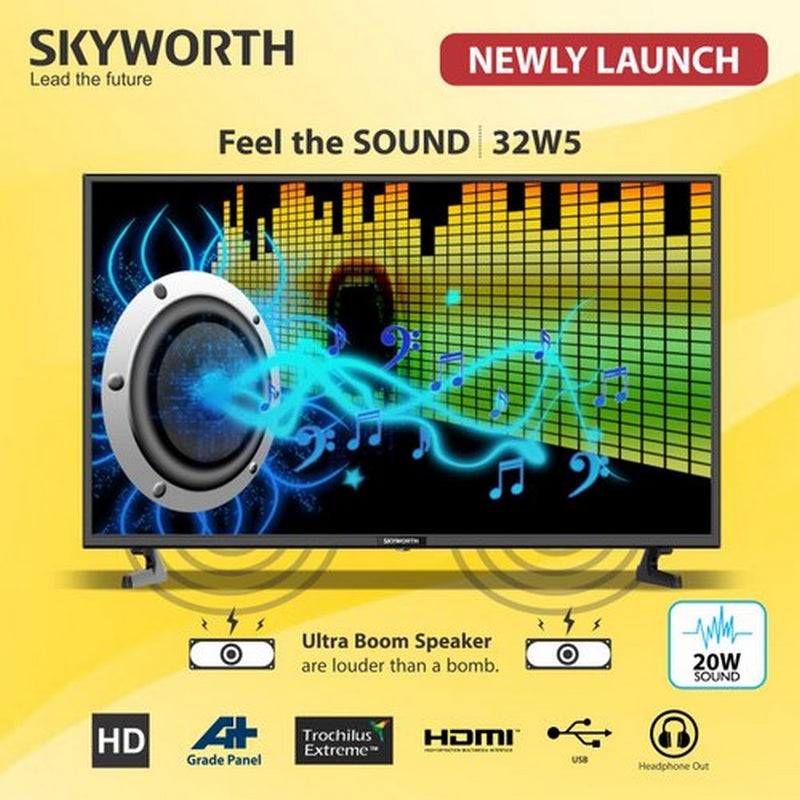 ஸ்கைவொர்த் 32 இன்ச் LED (SKYWORTH-32W5, கருப்பு)