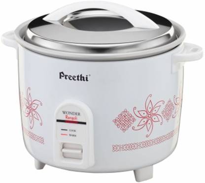 Preethi RC-321 2.2-Litre Double Pan Electric Rice Cooker  (2.2 L, White & Red)